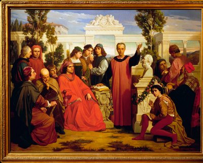 Feier des Geburtstags von Platon in der Villa von Lorenzo Il Magnifico in Careggi am 7. November von Luigi Mussini