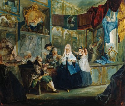 Der Laden des Antiquars Geniani von Luis Paret y Alcazar