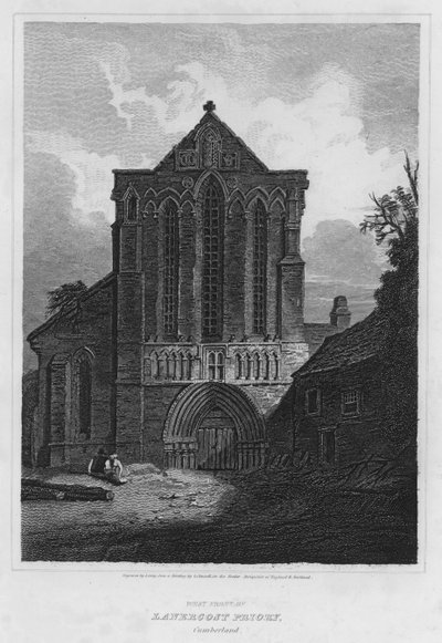 Westfront der Lanercost Priory, Cumberland (Gravur) von Luke (after) Clennell