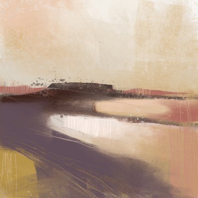 Erdige Abstrakte Landschaft von MANSI SAXENA