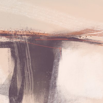 Gedämpfter Horizont Abstrakt von MANSI SAXENA