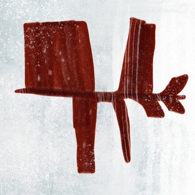 Rotes Wintertier von MANSI SAXENA