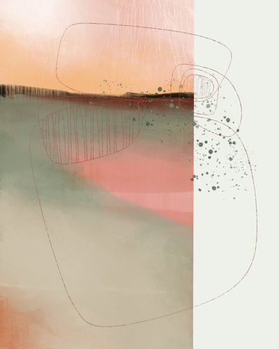 Serene Abstrakte Landschaft von MANSI SAXENA