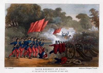 Zehntes Regiment zu Fuß, in der Schlacht von Steenkerque, 3. August 1692 von Madeley
