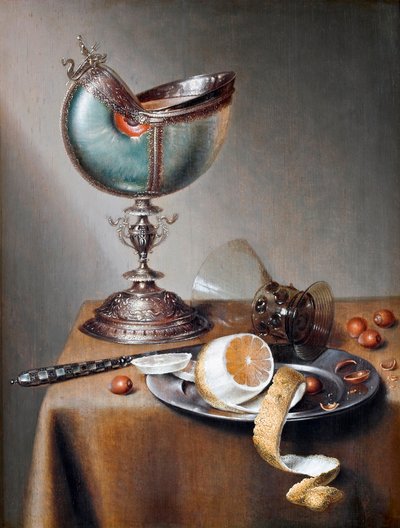 Stillleben mit Nautilus-Pokal von Maerten Boelema de Stomme