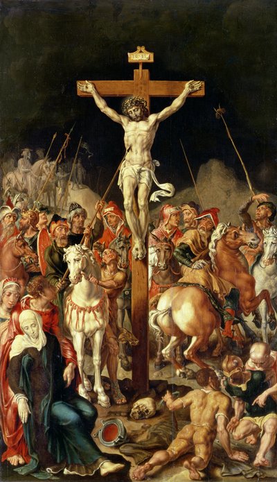 Kalvarienberg, zentrales Panel eines Triptychons von Maerten van Heemskerck