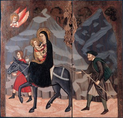 Die Flucht nach Ägypten, zweite Hälfte des 14. Jahrhunderts von Maestro di Campli