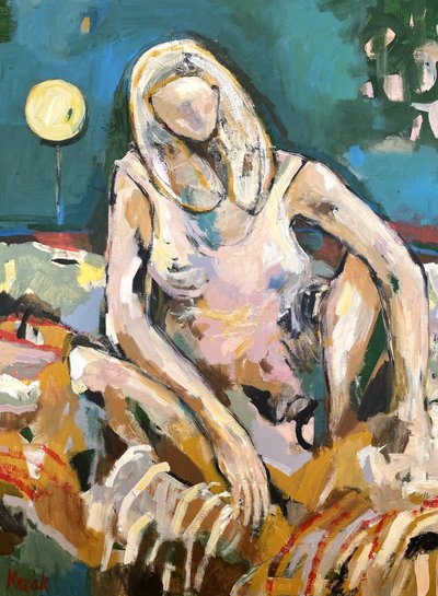 Entspannte blonde Figur von Magdalena  Krzak