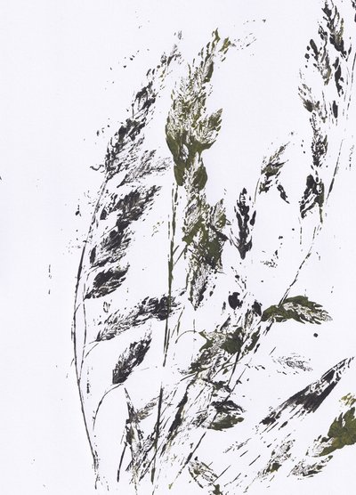 Botanischer Grasdruck von Maira Ribena