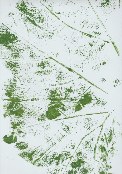 Grüner Blatt Eindruck von Maira Ribena