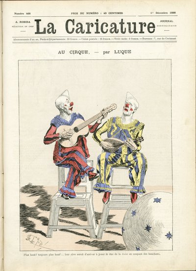 Illustration von Manuel Luque (1854-1919) für das Titelblatt von La Caricature (1880) von Manuel Luque