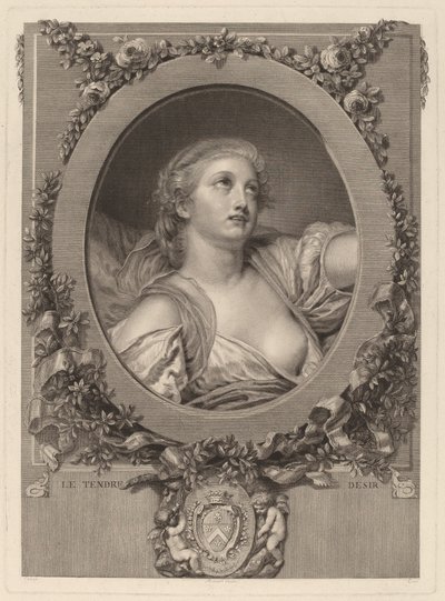 Le tendre desir von Manuel Salvador Carmona after Jean Baptiste Greuze