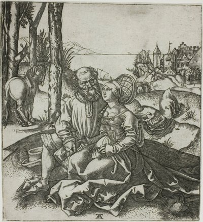 Das ungleiche Paar (Das Angebot der Liebe) von Marcantonio Raimondi