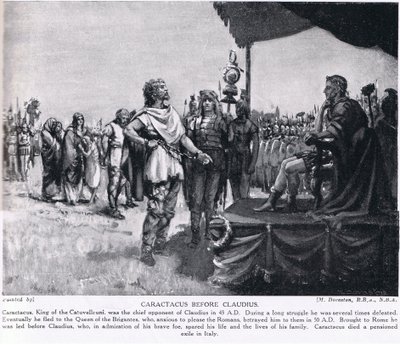 Caractacus vor Claudius, Illustration aus 