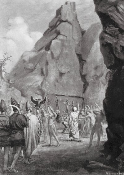 Kulttanz im Felsheiligtum der hethitischen Muttergöttin von Margaret (after) Dovaston