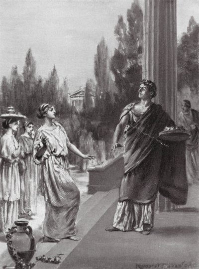 Hipparchos beleidigt die Schwester von Harmodios von Margaret (after) Dovaston