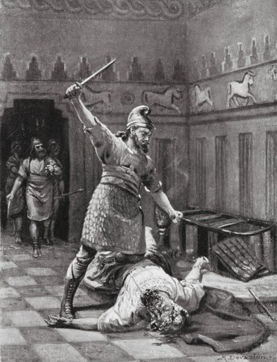 Die Ermordung von Tukulti-Ninib I von Margaret (after) Dovaston