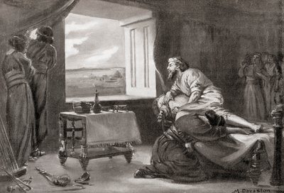 Die assyrische Sonnenfinsternis, aus Hutchinsons Geschichte der Nationen, veröffentlicht 1915 von Margaret (after) Dovaston
