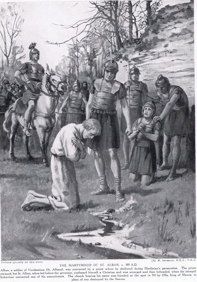 Das Martyrium des Hl. Alban, Illustration aus 