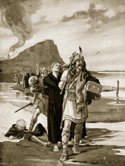 Der Überfall auf Lindisfarne, Illustration aus 
