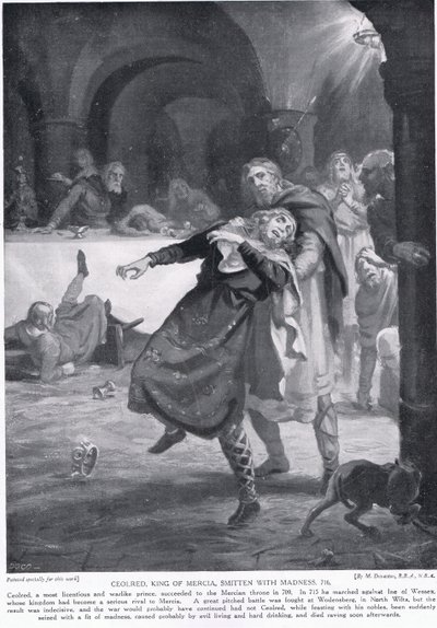 Der Wahnsinn von König Ceolred von Mercia, 716 n. Chr. von Margaret Dovaston