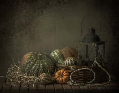 Herbst Stillleben Kürbisse von Margareth Perfoncio