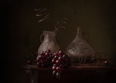 Dunkle Trauben Stillleben von Margareth Perfoncio