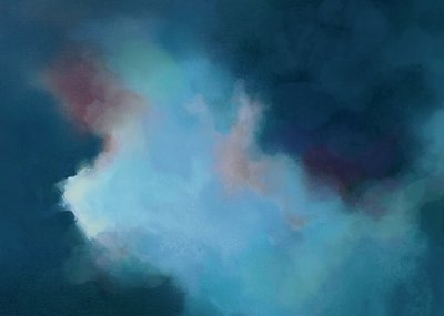 Abstrakter blauer Dunst von Maria Borglund