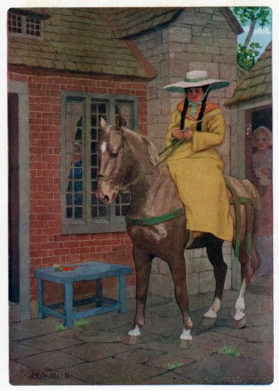 Chaucers Canterbury Geschichten: Die Frau von Bath (Farblithographie) von Maria Louise Kirk
