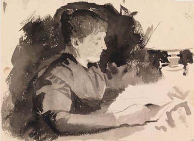 Frau beim Lesen von Maria Wiik