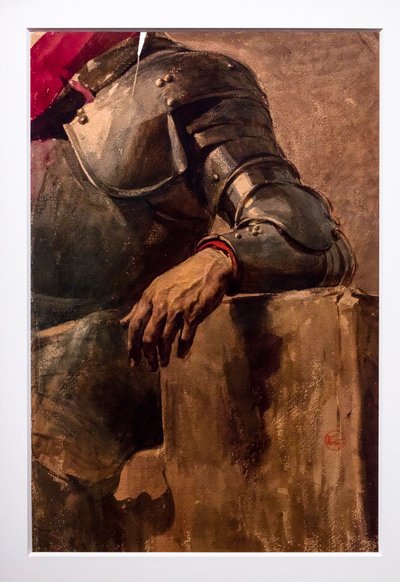Studie von linker Hand und Rüstung, um 1866 von Mariano Fortuny