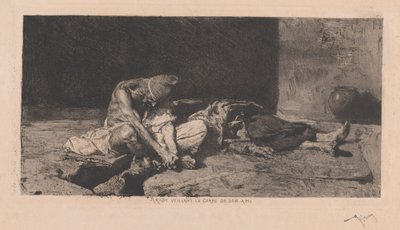 Araber wacht über den Körper seines Freundes von Marià Fortuny