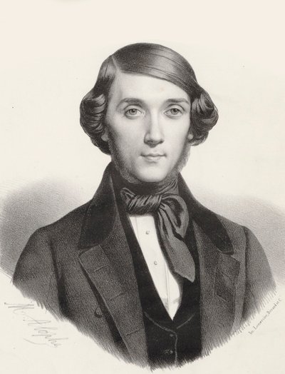 Porträt des Pianisten und Komponisten Jean-Henri Ravina, ca. 1845 von Marie Alexandre Menut Alophe