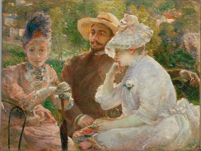 Auf der Terrasse in Sevres mit Fantin-Latour von Marie Bracquemond