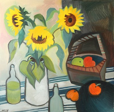 Fröhliche Sonnenblumenernte von Marina Gorkaeva