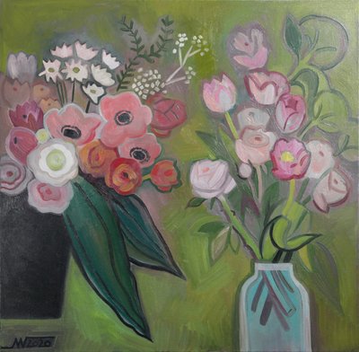 Lebendiges Blumen-Stillleben von Marina Gorkaeva