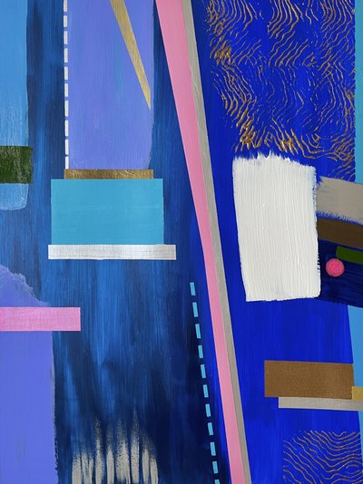 Lebendige blaue Geometrie von Marina Kozyr