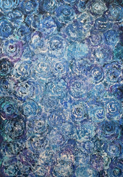 Abstrakte Blaue Rosen von Marina Nelson