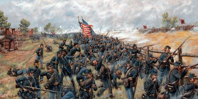 Der Ziegelhofkampf 154. New Yorker Infanterie in Gettysburg, 2024 von Mark Maritato