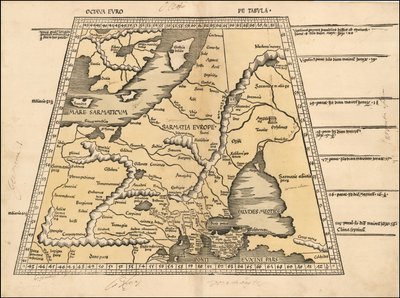 Karte von 1513 der Ostsee, Skandinavien, Polen & Osteuropa von Martin Waldseemüller von Martin Waldseemuller
