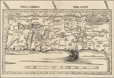 Karte von Palästina 1513 von Martin Waldseemüller von Martin Waldseemuller