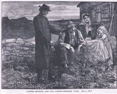 Vater Matthew und die hungernden Armen, 1845 von Mary L. Gow