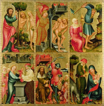 Rechter Flügel des Hochaltars von St. Peter in Hamburg, der Grabower Altar, 1383 von Master Bertram of Minden