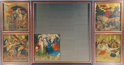 Der St. Thomas Altar aus der St. Johanniskirche, Hamburg, begonnen 1424 von Master Francke