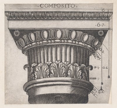 Speculum Romanae Magnificentiae: Ionisches Kapitell von Master GA