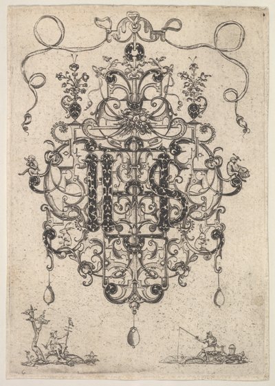 Entwurf für ein Anhänger mit IHS-Monogramm von Master PRK