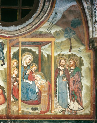 Die Anbetung der Weisen (Fresko) von Master Trecentesco of Sacro Speco School