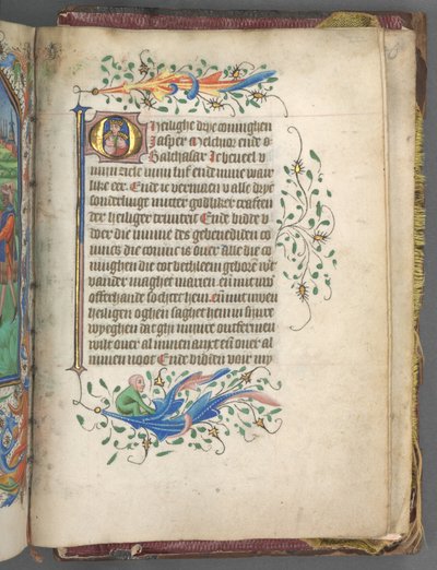 Stundenbuch (Gebrauch von Utrecht): fol. 222r, Initiale mit den drei Königen von Master of Gijsbrecht van Brederode