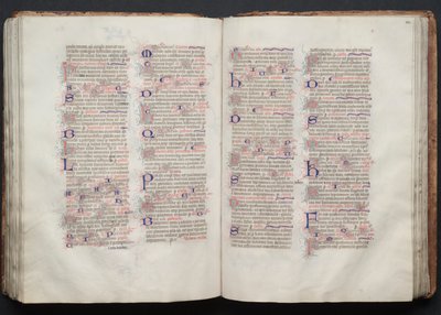 Das Gotha Missale: Fol. 111v, Text, ca. 1375 von Master of the Boqueteaux