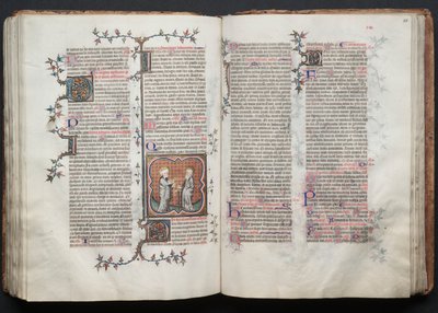 Das Gotha Missale: Fol. 115r, Text, ca. 1375 von Master of the Boqueteaux